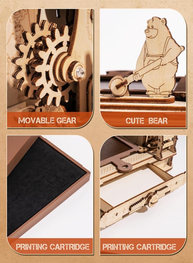 WOWOOD 3D Puzzles for Adults - Wooden Puzzles for Adults, Classic Printing Press Building Kits, Wood Puzzles - Image 5
